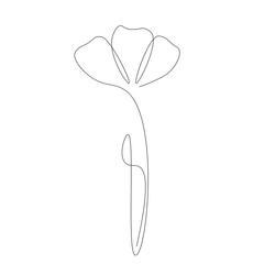 Spring flower on white background, vector illustration