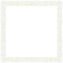 Decorative frame of colored dashes. Perfect as a photo frame, for scrapbooking, postcards, posters, invitation cards. 