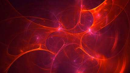 Obraz premium 3D rendering abstract red fractal light background