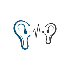 Hearing Logo Template vector icon