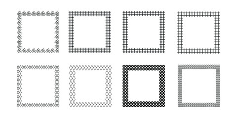 Vintage labels in the frame. Decorative frames labels in retro style. Set of vector images