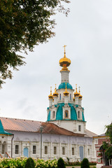 Fototapeta na wymiar Church of the Savior Miraculous with hospital wards in Vvedensky Tolga convent in Yaroslavl, Russia
