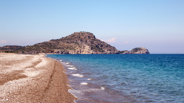 Afandou beach,  Mediterranean Sea, Rhodes, Greece