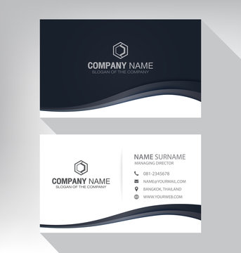 Business card in modern style black gray white
