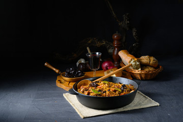 A real Polish 'Bigos,'after an old recipe with dried plums and wine.
