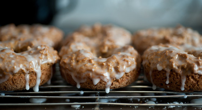 Baked Vegan Doughnuts, Healthy Donuts With Icing, Organic