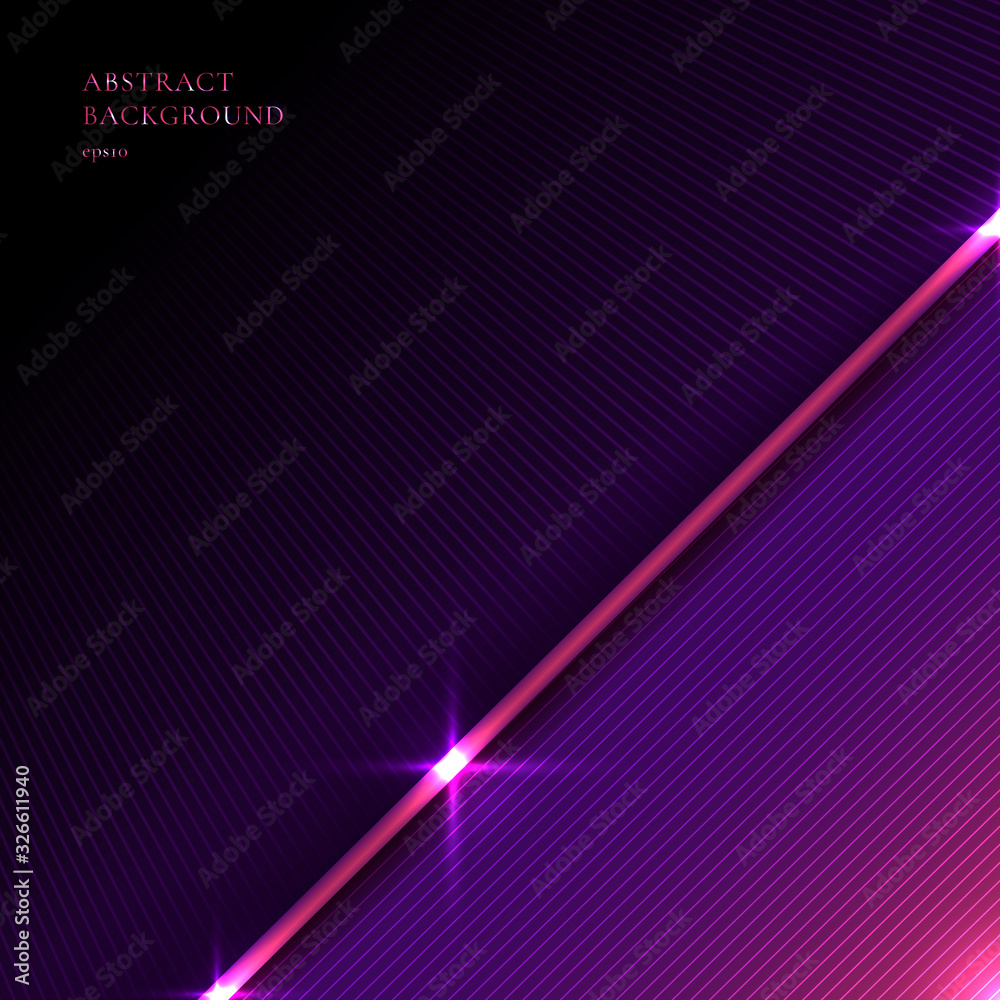 Wall mural abstract background striped purple and pink triangle with diagonal line and lighting effect texture 