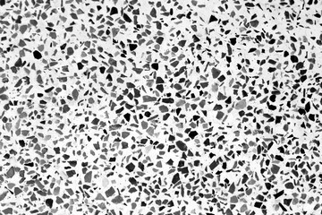 Terrazzo floor old texture , gray ,black and white polished stone background