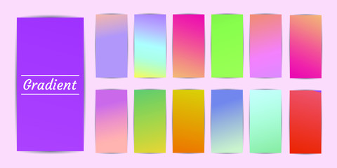 Fototapeta premium Colorful vector blurred gradient textures. Background for Social media post, wallpaper, mobile app, screen 