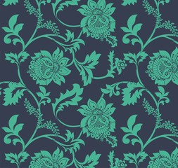 wedding card design, paisley floral pattern , India	