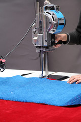 worker working in textile workshop