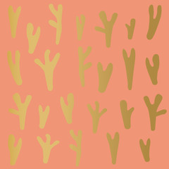 golden coral background- vector illustration