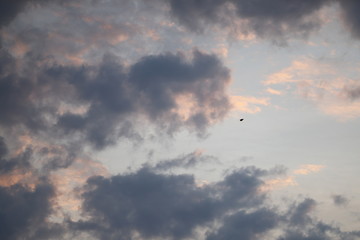 beautiful sky with the gray clouds to use for the background
