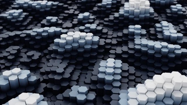 Footage of white hexagon with space
