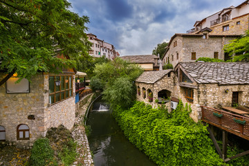 Cityscape of Mostar - Bosnia and Herzegovina - obrazy, fototapety, plakaty