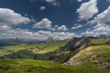 Fototapeta premium Touristensteig am Schlern