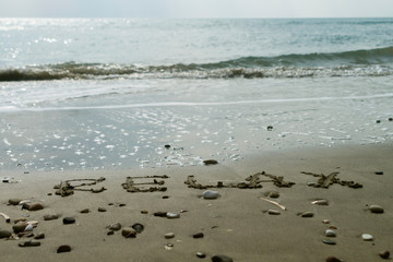 Fototapeta na wymiar Sea beach blurred background