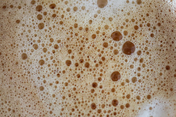 mousse de café en gros plan