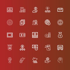 Editable 25 coin icons for web and mobile