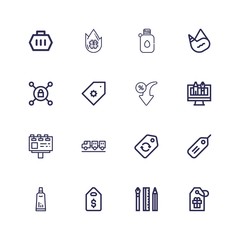 Editable 16 promotion icons for web and mobile