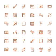 Editable 36 spiral icons for web and mobile
