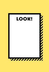 メモ・警告・危険・防災イメージ素材：黄色と黒のシンプルな注意喚起用の背景素材（縦長）