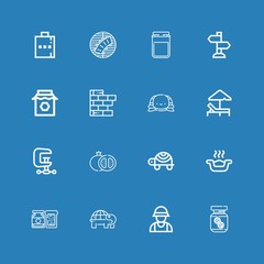 Editable 16 filled icons for web and mobile