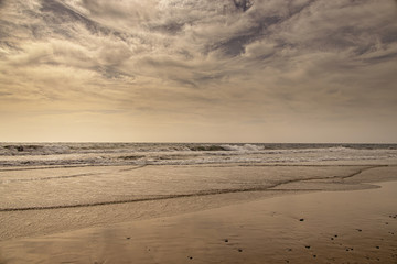 picturesque sunny landscape from Maspalomas beach on the Spanish Canary island of Gran Canaria