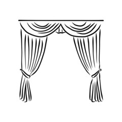 draped curtains