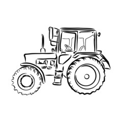 tractor isolated on white background