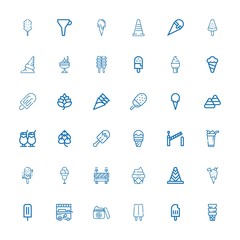 Editable 36 cone icons for web and mobile