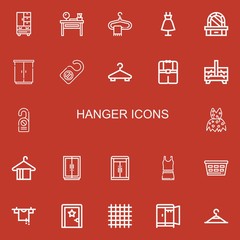 Editable 22 hanger icons for web and mobile