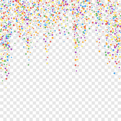 Festive confetti. Celebration stars. Rainbow confe