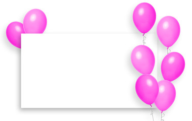 Balloons celebration background with text