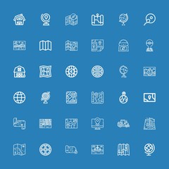 Editable 36 land icons for web and mobile