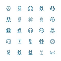 Editable 25 headset icons for web and mobile
