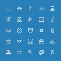 Editable 25 lens icons for web and mobile