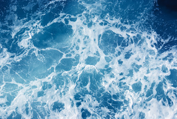  sea water with white wave for background