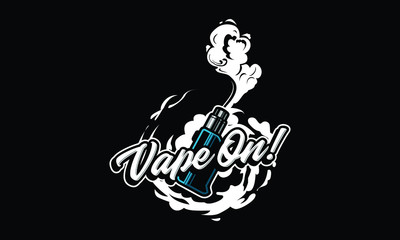 Vapor logo illustration isolated on black background