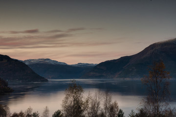 Fototapeta premium sunrise over lake