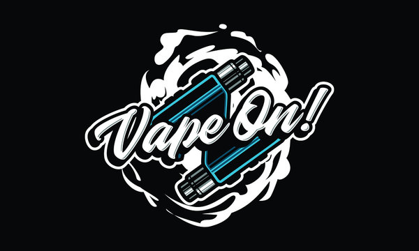 Vapor logo illustration isolated on black background