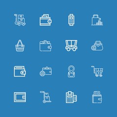 Editable 16 purse icons for web and mobile