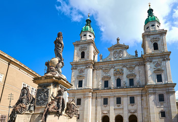 Fototapeta na wymiar Salzburg city cathedral