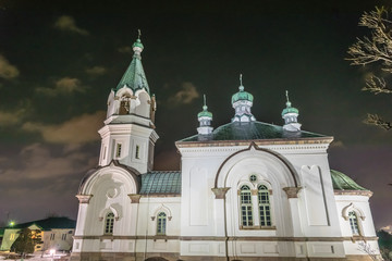 Obraz premium 北の港町 函館の教会