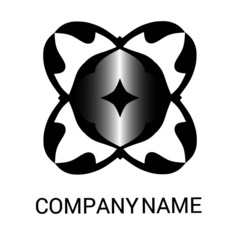 logo for company with black white colour