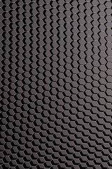 Hexagonal dark grey, black background texture