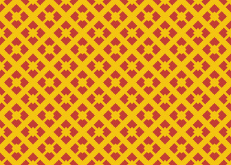 Seamless geometric pattern design illustration. Background texture. In yellow, red colors.