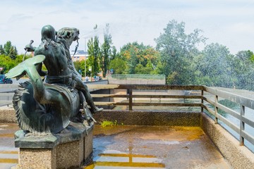 Neptunreiter Nürnberg Wasserfontäne  © pusteflower9024
