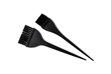 Brush for hair coloring. Hairdresser tool.