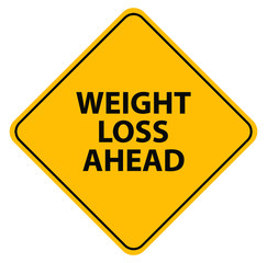 weight loss ahead sign vector